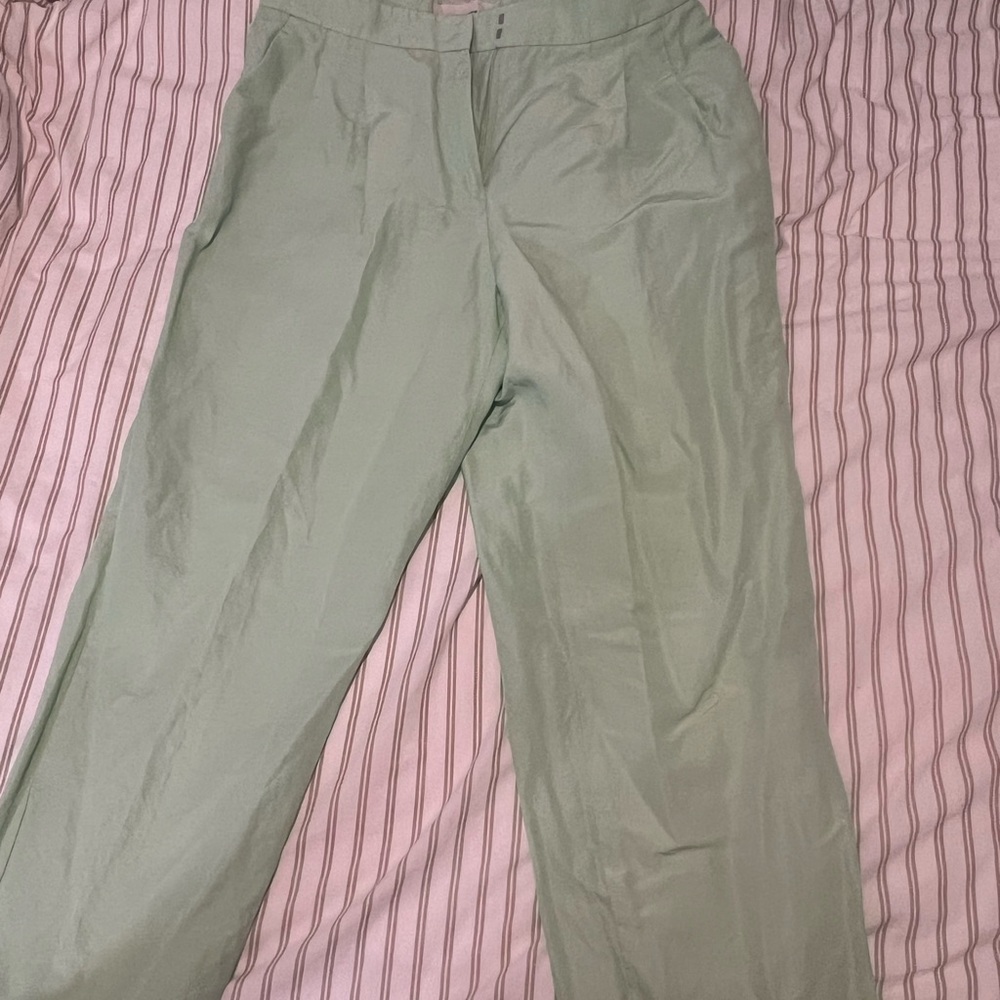 Lafayette 148 New York Mint Green Tailored Trousers